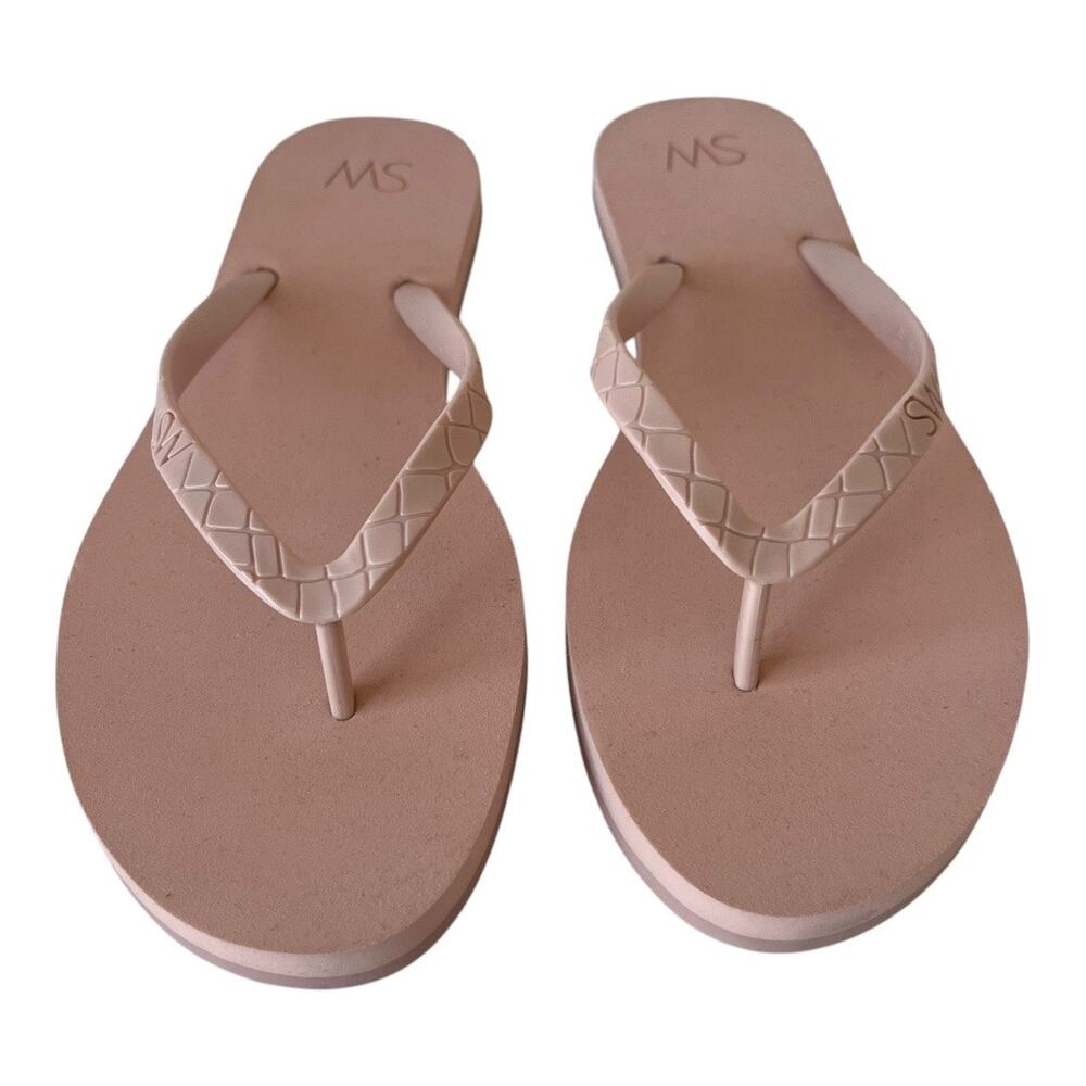 Stuart Weitzman Embossed Flip Flop Thong Sandals … - image 3